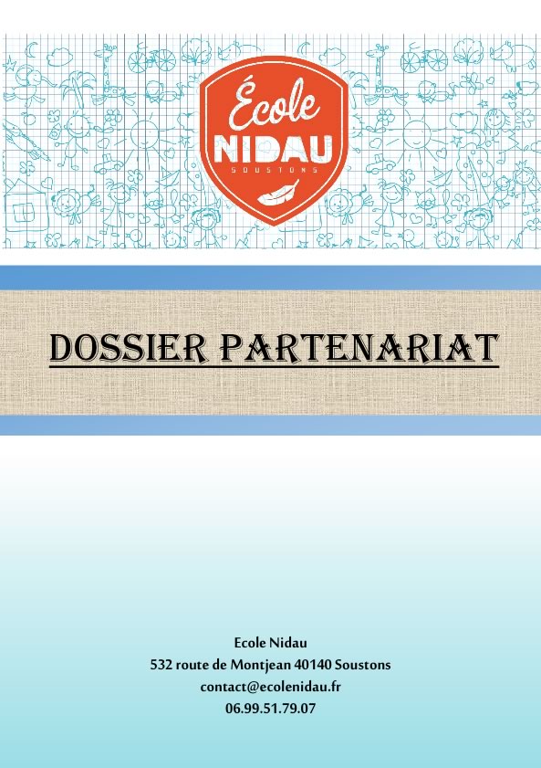 DOSSIER PARTENARIAT ECOLE NIDAU